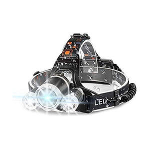 Lampe frontale LED portable puissante, étanche, rechargeable par USB, quatre modes, indice IP44, construction en aluminium, vente en gros - Product Image 1