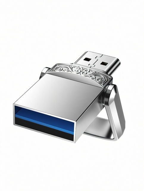 Wholesale Custom Logo 32GB Metal USB Flash Drive Dual Interface USB 3.1 Type-C USB-A Pen Drive Swivel Thumb Stick