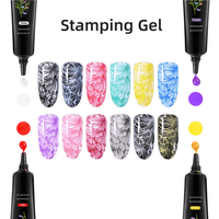 Impression Laques À L'huile Vernis Transfert Nail Art Peinture Décoration Uv Led Gel Estampage Gel