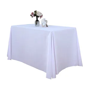 Schwere weiße Rechteck Plain Stoff Tischdecke 100 Polyester Schreibtisch Stoff für Küche Dining Coffee Farm