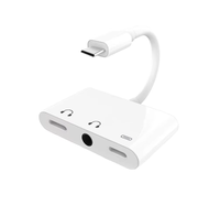 Fabrika doğrudan satış 3-in-1 tip-c USB 3.5mm OTG adaptörü mobil şarj dönüştürücü ile Flash Disk ve klavye DC çıkış