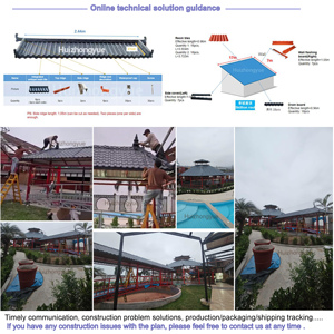 Impermeável ASA Roof Tiles Light Weight Fireproof Asa Resina Sintética Telha para Hotel Ondulado Villa Resina Telhado Folha - Product Image 6