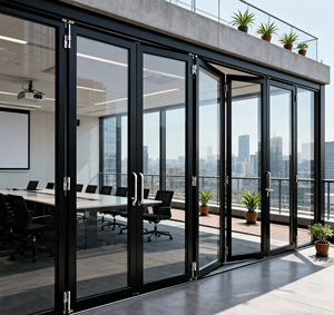 Entrepôt commercial pliable, design industriel robuste, alliage d'aluminium, garage, fonction de roulement, extérieur, villa, hôtel - Product Image 2