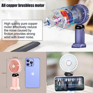 Electric Fan Portable Air Conditioner Mini Cooler <b>Rechargeable</b> Neck Fans with LED Display for Home - Product Image 4