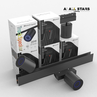 Rail magnétique encastré pour éclairage linéaire, spots LED de plafond, éclairage sur rail LED intérieur, haut-parleur Bluetooth
