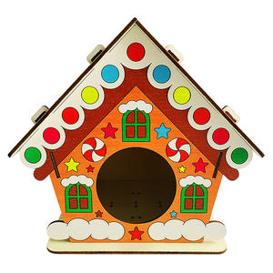 ארץ עיצוב גינה נקודה ציפור תליון רוח פעמוני קן ציפור עץ עמיד למלאכת הבית בחוץ - Product Image 1