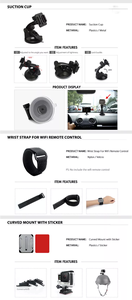 Juego de accesorios para <span class=keywords><strong>Go</strong></span> <span class=keywords><strong>Pro</strong></span> <span class=keywords><strong>Hero</strong></span> 12 11 10 9 8 7 6 <span class=keywords><strong>5</strong></span> 4 Montaje negro para Yi 4K funda para cámara de acción accesorios de cámaras de seguridad - Product Image 5