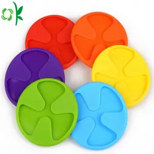 OKSILICONE coaster minuman kacamata anggur Anti Slip, spidol Stemware silikon pesona