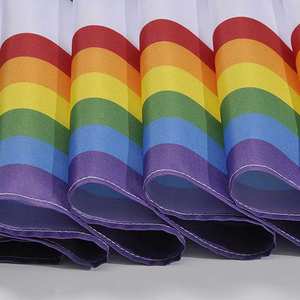 Bandera Arcoíris LGBT de Doble Costura, Económica y Ecológica, para Interiores y Exteriores, para Lesbianas, Transgénero, Orgullo Gay, 3x5 - Product Image 2