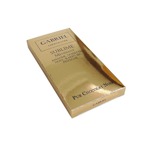 Packaging Carton Box Cheap Customized Folding Carton Chocolate Bar Packaging Box With Golden Mirror Foil Logo