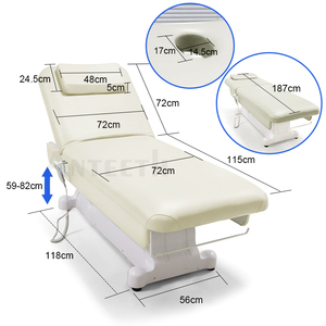 Cama de masaje de estructura de acero de lujo moderna 1/2/3 motoresFacial Lash cuerpo piel muebles de coche carga máxima 250 kgsilla de masaje de saló<span class=keywords><strong>n</strong></span> de belleza - Product Image 5