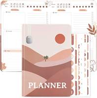 Carnets de notes de luxe de haute qualité avec logo personnalisé en cuir/PVC/PP, certifiés ISO9001, avec autocollants pour planificateur de liste de choses à faire et gestion du temps