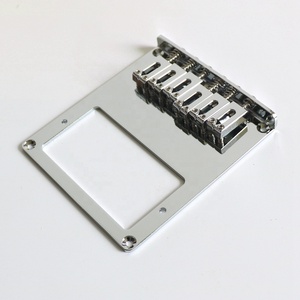 Puente de <span class=keywords><strong>Guitarra</strong></span> Moderno Cromado de Acero/Aleación de Zinc, Acabado Pulido, Diseño Duradero de 6 Selletas, <span class=keywords><strong>para</strong></span> Pastillas Humbucker - Product Image 6