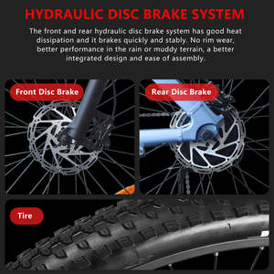 <span class=keywords><strong>Mini</strong></span> bicicleta de <span class=keywords><strong>Cross</strong></span> eléctrica de 1000W para adultos, bicicletas eléctricas de rueda grande de 27,5 pulgadas, marco de aleación de aluminio, freno de disco, batería de litio de 48V - Product Image 6