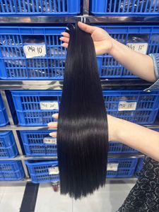 Ekstensi rambut sambungan mesin berkualitas tinggi, rambut lurus Brasil asli SUPER REMY VIRGIN DOUBLE BONE STRAIGHT BUNDLES, warna beragam. - Product Image 5
