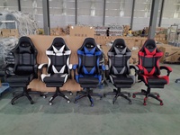 Chaise de jeu ergonomique en cuir PU à prix de gros, pivotante et colorée, en promotion