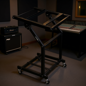 Carrito rodante ProX 9U con ruedas para equipos de estudio de audio - Product Image 2
