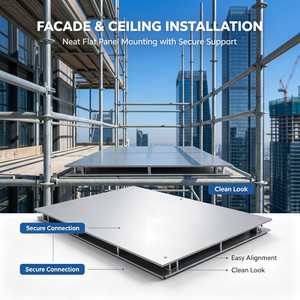 Panel de Revestimiento de Fachada de Pared Cortina de Aleación de Aluminio, Lámina de Montaje en Techo Plano para Exteriores de Edificios - Product Image 1