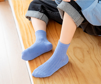 Chaussettes Enfants en Coton Côte Unies Colorées et Tendance, Meilleures Ventes, Personnalisées, Vente en Gros