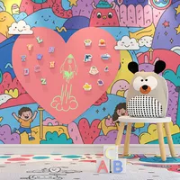 Tableau Blanc Interactif Magnétique Effaçable Écologique Style Art Déco pour Dessin et Apprentissage des Enfants, Anniversaire, Maison et École