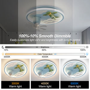 Kinderzimmer Licht Lüfter Licht Jungen Schlafzimmer Kopf Wechsel richter Flugzeug Lüfter Lampe für Jungen und Mädchen Kinderzimmer - Product Image 4