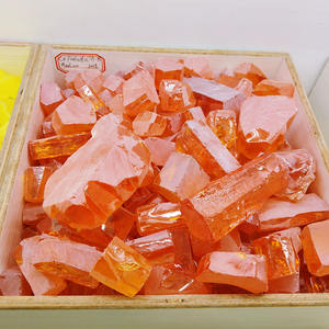 Circonia Cúbica Sintética en Bruto, Piedra Preciosa de Circonia sin Cortar, Color Papaya, Materia Prima de Circonia Cúbica para Hacer Joyas - Product Image 1