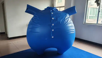 Combinaison gonflable en PVC personnalisée Beile à motif de bleuets, double couche, pour adultes, pour fêtes en plein air, jeux de jardin, modèle de jouet numérique imprimé pour adultes