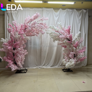 ซุ้มดอกไม้ประดิษฐ์สีชมพูขาวคุณภาพสูง LEDA ขนาด 3 ม./2.5 ม./2 ม. ต้นซากุระสำหรับตกแต่งบ้านงานแต่งงาน - Product Image 3