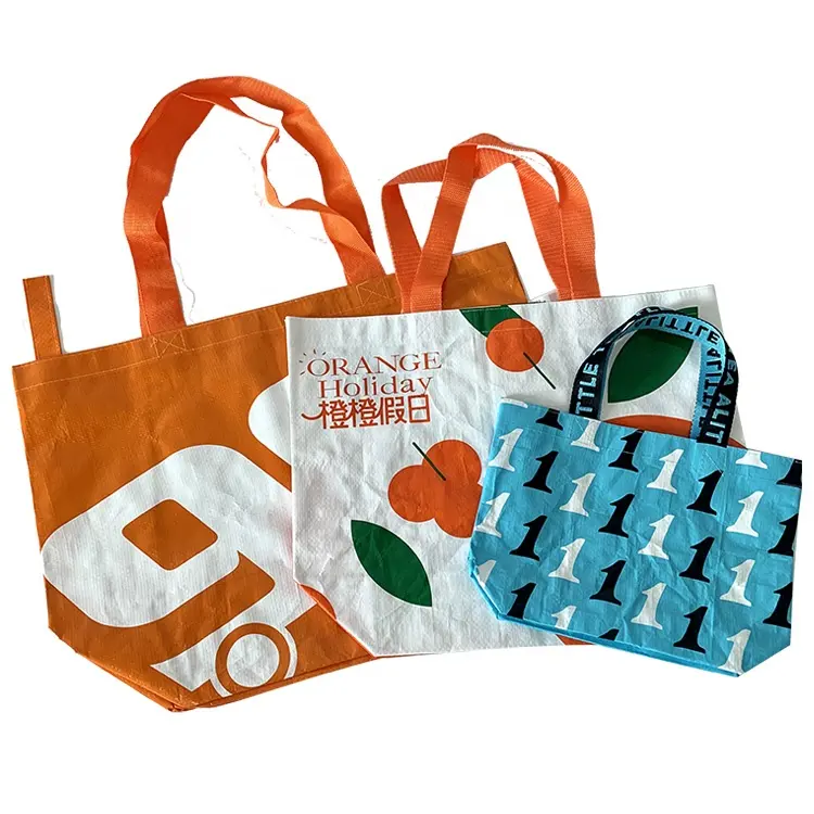 工場卸売特大プラスチックPP織バッグ食料品バッグショッピングボート形状バッグカスタムロゴ付き