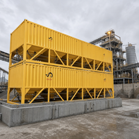 Silo horizontal personnalisé de 50 tonnes avec dépoussiéreur à jet pulsé et système de pesage par cellule de charge pour usine de mortier sec