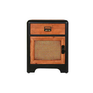 METAL FIR <b>NIGHTSTAND</b> 48X40X62 DARK BROWN - Product Image 5