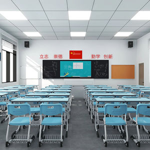 Bureau et chaise d'école réglables de haute qualité avec paniers à livres, mobilier de classe - Product Image 5