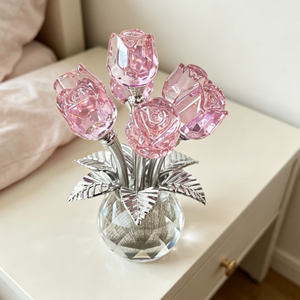 Nouveau produit : élégante rose à sept têtes en cristal, décoration de table, décoration d'entrée, décoration créative pour anniversaire, Saint-Valentin - Product Image 4