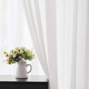 Modern Chiffon Tulle <strong>Curtains</strong> Soft White <strong>Thick</strong> Sheer Fabric for Living Room Decoration Woven <strong>Voile</strong> with Dyed Pattern - Product Image 5