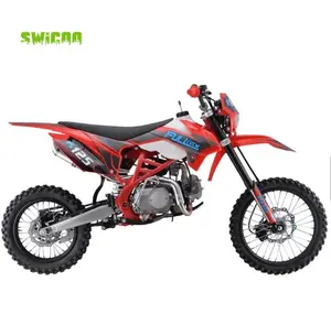 En stock 125cc Dirt Bike Pit Bike Adultes Dirtbikes Pitbikes 125 Dirt Pit Bike avec gros pneus 17 "/14" Rouge