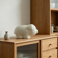 Veilleuse LED Cochon 7 Couleurs Changeantes Alimentée par Piles Décoration Minimaliste pour la Maison Lampe de Chambre d'Enfant Cadeau de Naissance
