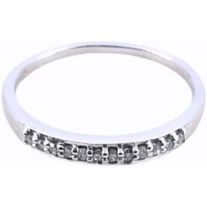Jewelspaark Diamond <b>Ring</b> 0.12 Cttw Round Cut 925 Sterling <b>Silver</b> Channel Setting Engagement Jewelry For Women - Product Image 1