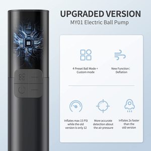 Pompe à <span class=keywords><strong>ballon</strong></span> électrique Gonflage Dégonflage Jauge de pression numérique ABS 4 modes prédéfinis <span class=keywords><strong>Gonfleur</strong></span> automatique pour basket-ball football - Product Image 4