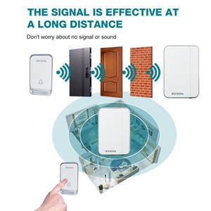 Alta calidad sin cables 55 tonos de llamada autoalimentado impermeable IP44 inalámbrico sin batería UE AU Reino Unido US enchufe receptor timbre - Product Image 4