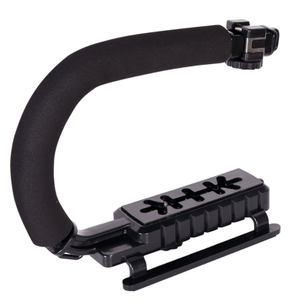 Estabilizador de mango en forma de U con tres soportes de zapata caliente Universal Smartphone Camera Flash Bracket Photo Studio Accesorios - Product Image 3