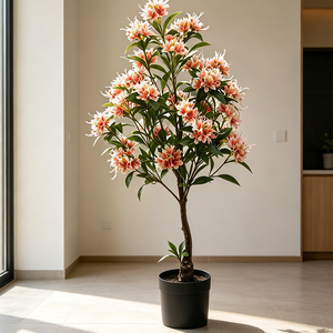 Árbol de Flores Artificiales en Maceta, Flores Decorativas, Planta Artificial en Jarrón de Cerámica, Decoración Realista para Hogar y Oficina, Sin Necesidad de Riego - Product Image 2