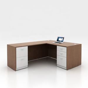 Modern <strong>Design</strong> Melamine <strong>Tops</strong> Wood Executive l Shaped Desk Office Furniture - Product Image 6