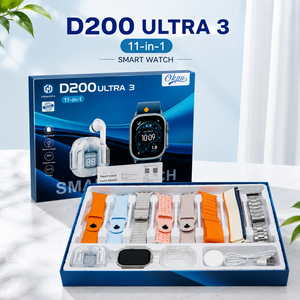 D200 Ultra3 11‑in‑1 <b>Smart</b> <b>Watch</b> Gift Box TWS <b>Earbuds</b> Wireless Charger Protective Case &8 <b>Watch</b> Bands Fitness Smartwatch for Men - Product Image 1