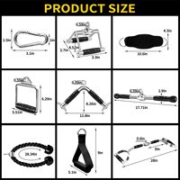 Poignée de barre de musculation CZFIT en polyester durable, capacité de charge de 15 lb, pour entraînement universel de tirage vertical (Lat Pull Down)