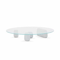 Table basse en marbre naturel de Carrare et travertin, style minimaliste moderne italien, pour mobilier de maison, grand appartement, pièce témoin