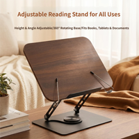 Support de lecture ergonomique réglable en bois, tendance 2026, pour la maison/le bureau, vente en gros, populaire sur TikTok, personnalisation pour commandes en gros