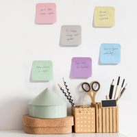 Blocs-notes adhésifs créatifs personnalisés avec coins arrondis et blocs-notes multicolores pour rappels en classe – Vente en gros