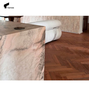 Tostone Aurora sóng tự nhiên màu hồng Đá Cẩm Thạch đá đảo bàn cho nhà biệt thự nhà bếp Countertop Vanity đầu trang trí tường - Product Image 6