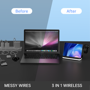 Nuevas llegadas plegable Usb C 3 en 1 <span class=keywords><strong>cargador</strong></span> inalámbrico de carga rápida 3 en 1 para iphone samsung <span class=keywords><strong>Huawei</strong></span> Mi - Product Image 3