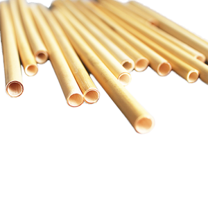 100% <strong>Bamboo</strong> Disposable Straws Individually Paper Wrapped 6.3/7/8/9/12mm Diameter Drinking Straws For Restaurants - Product Image 1